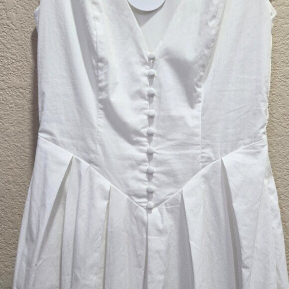 NWT MORE TO COME Rae Midi Dress in White Size XS - Picture 7 of 13